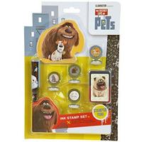 Secret Life Of Pets Fun Stamps - 7 Stamps With Ink Pad.