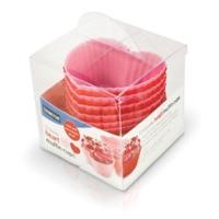 set of 12 silicone heart muffin cups