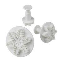 Set Of 3 Tala Snowflake Plunger Cutters Ideal Accessory For Cake Decorating