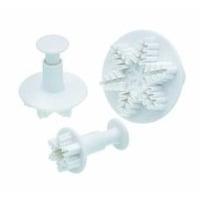 Set Of 3 Snowflake Patterned Sweetly Does It Icing Cutters