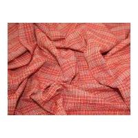 Seersucker Check Dress Fabric Red