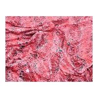 Sequinned Snakeskin Print Stretch Jersey Dress Fabric Pink
