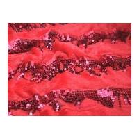 Sequin & Fur Stripe Fabric Raspberry Pink