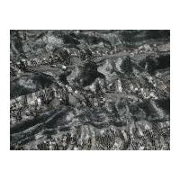 sequin fur stripe fabric black