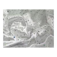 Sequin Satin Dress Fabric White