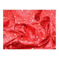 Sequin Satin Dress Fabric Red