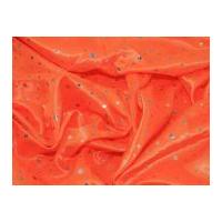 Sequin Satin Dress Fabric Fluorescent Orange