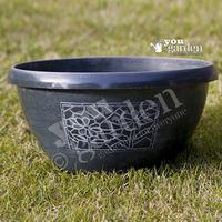 Set of metallic effect hand Painted Chengdu Bowls (12 30cm