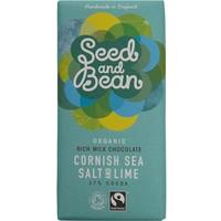 seed bean rich milk chocolate cornish sea salt lime 85g