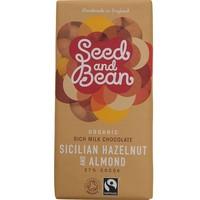 Seed & Bean Organic Milk Sicillian Hazelnut & Almond Chocolate (85g)
