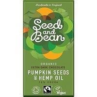seed amp bean dark 72 chocolate pumpkin seed and hemp oil bar 85g
