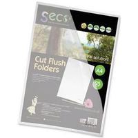 Seco LSF-25 Oxo-Bio Cut Flush (A4) Folder Frosted Clear Pack of 25