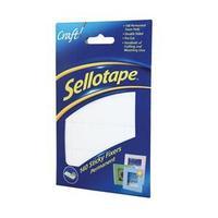 Sellotape Sticky Fixers (12 x 25mm) Double-sided Foam Pads 140 Pads (Pack of 6)