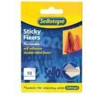 Sellotape Removable Sticky Fixers Pack of 10 20x40mm