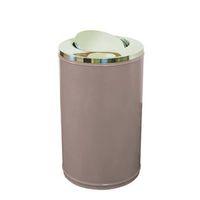 SELF-CLOSING STEEL LITTER BIN - GREY