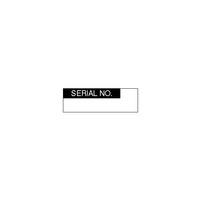 serial number labels black on nylon cloth 38 x 13mm pack of 180