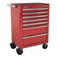 Sealey AP26479T Rollcab 7 Drawer with Ball Bearing Runners - Red