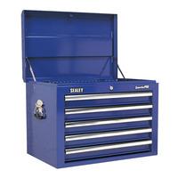 Sealey AP26059TC Topchest 5 Drawer with Ball Bearing Runners - Blue