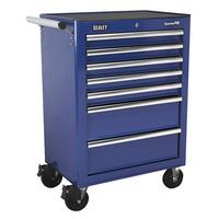 sealey ap26479tc rollcab 7 drawer with ball bearing runners blue