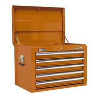 Sealey AP26059TO Topchest 5 Drawer with Ball Bearing Runners - Orange
