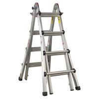 sealey afpl3 aluminium telescopic ladder 4 way en 131 adjustable h