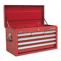 sealey ap33069 topchest 6 drawer with ball bearing runners red