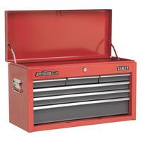 sealey ap2201bb topchest 6 drawer with ball bearing runners redgrey