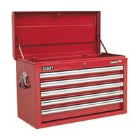 Sealey AP33059 Topchest 5 Drawer with Ball Bearing Runners - Red