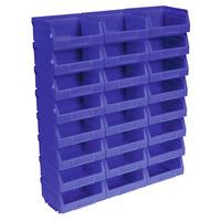 sealey tps124b plastic storage bin 103 x 85 x 53mm blue pack of 24