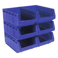 sealey tps56b plastic storage bin 310 x 500 x 190mm blue pack of 6