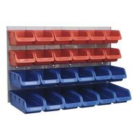 Sealey TPS132 Bin & Panel Combination 24 Bins - Red/Blue