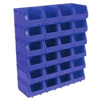 sealey tps324b plastic storage bin 148 x 240 x 128mm blue pack of 24