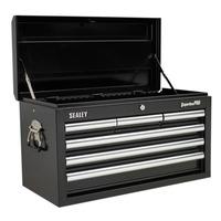 sealey ap33069b topchest 6 drawer with ball bearing runners black