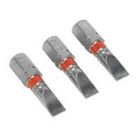 Sealey AK210508 Power Tool Bits Slotted 5mm Colour Coded S2 25mm 3pc