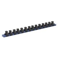 Sealey SR3814 Socket Retaining Rail with 14 Clips Aluminium 3/8\