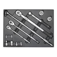 sealey tbt32 tool tray ratchet torque wrench breaker bar amp soc