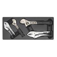Sealey TBT04 Tool Tray with Locking Pliers and Adjustable Wrench S...