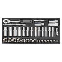 Sealey TBT34 Tool Tray with Socket Set 35pc 3/8\