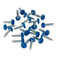 sealey ptnp8 number plate screw plastic enclosed head 48 x 24mm 