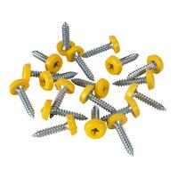 sealey ptnp6 number plate screw plastic enclosed head 48 x 24mm 