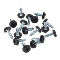 sealey ptnp3 number plate screw plastic enclosed head 48 x 18mm 