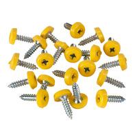 sealey ptnp2 number plate screw plastic enclosed head 48 x 18mm 