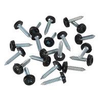 sealey ptnp7 number plate screw plastic enclosed head 48 x 24mm 