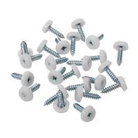 sealey ptnp1 number plate screw plastic enclosed head 48 x 18mm 