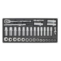sealey tbt20 tool tray with socket set 38sq drive 35pc