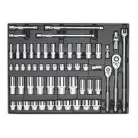 sealey tbt31 tool tray with socket set 38 and 12sq drive 55pc