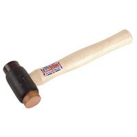 sealey crf25 copperrawhide faced hammer 225lb hickory shaft