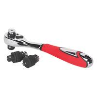 sealey ak9695 ratchet wrench interchangeable drive 3 in 1