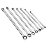 Sealey AK6319 Double Ring Ratchet/Fixed Spanner Set 7pc Extra-Long...