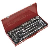 Sealey AK693 Socket Set 32pc 1/2in.sq Drive Metric/imperial